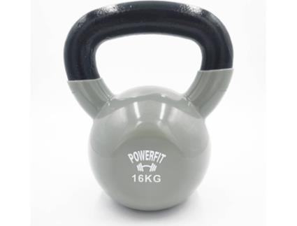 Kettlebell  POWERFIT Vinyl Dipping  Cinzento (16 Kg)