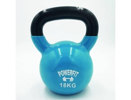 Kettlebell  POWERFIT Vinyl Dipping  Azul (18 Kg)