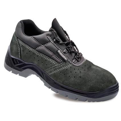 SAPATOS DE SEGURANÇA DE CAMURÇA PERFURADA CINZENTA S1P SRC TAMANHO 46 BLACKLEATHER