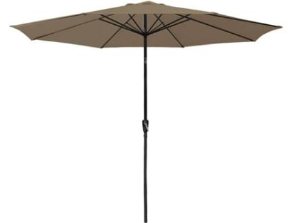 Chapéu de Sol HAPPY GARDEN Hapuna (Castanho - Alumínio - 330 x 242 cm)