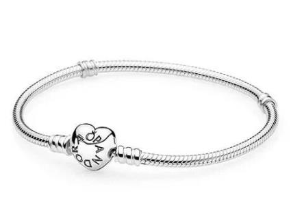 Pulseira PANDORA  PULS AG FECHO CORACAO PK3 15g