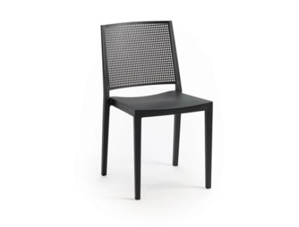 Conjunto 4 Cadeiras Grid Sem Braços Antracite Tensai Furniture