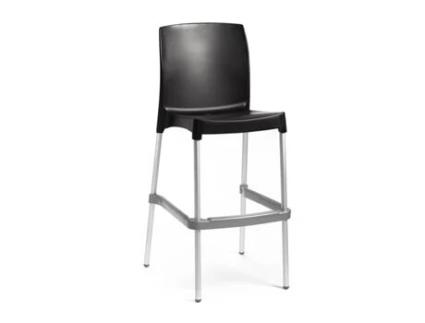 Conjunto 4 Bancos Altos Bona Preto Tensai Furniture