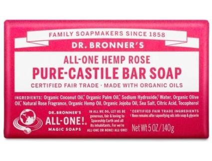 Champô Líquido DR. BRONNER'S Pure Castile Rosa  (140 gr)