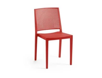 Conjunto 4 Cadeiras Grid Sem Braços Cereja Tensai Furniture