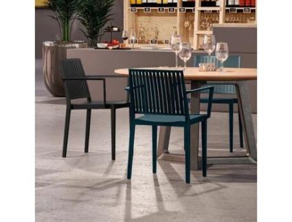 Conjunto 4 Cadeiras Bars com Braços Petróleo Tensai Furniture