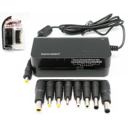 Euroconnex Conector De Carregador Portátil 70w 12-24v + Usb 2a One Size Black