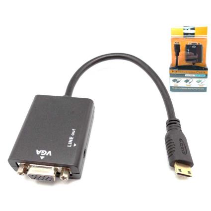 Euroconnex Adaptador Mini Hdmi Para Vga 0799c 22 Cm One Size Black