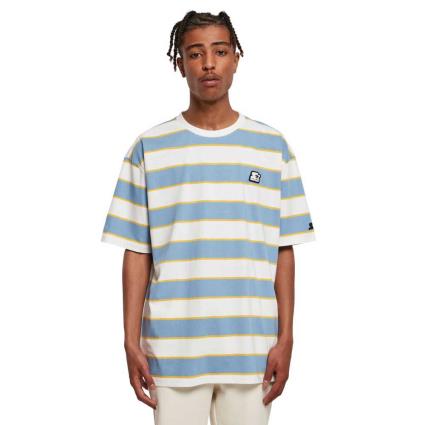Starter Black Label Camiseta Manga Curta Block Stripes L Horizon Blue / California Yellow / White