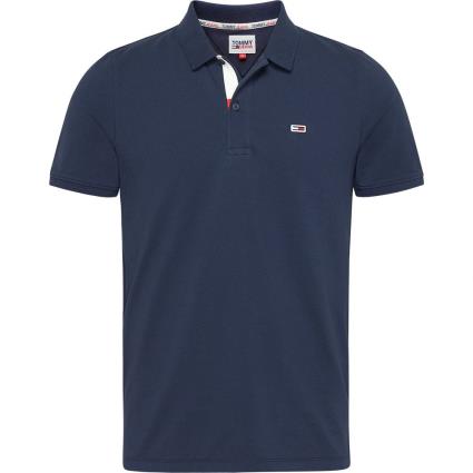 Tommy Jeans Polo Manga Curta Slim Placket S Twilight Navy