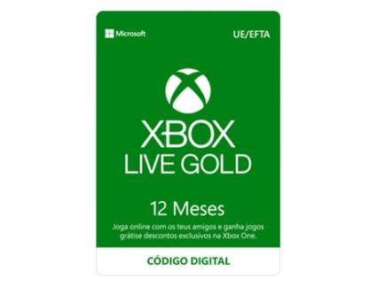 Cartão Xbox Live Gold 12 Meses (Formato Digital)