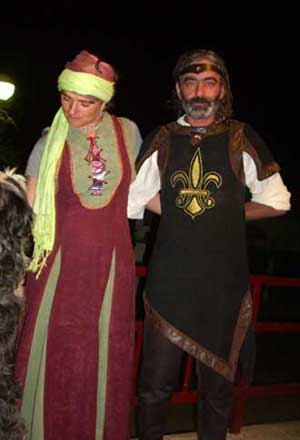 Túnica Medieval de Templário Curta unissexo