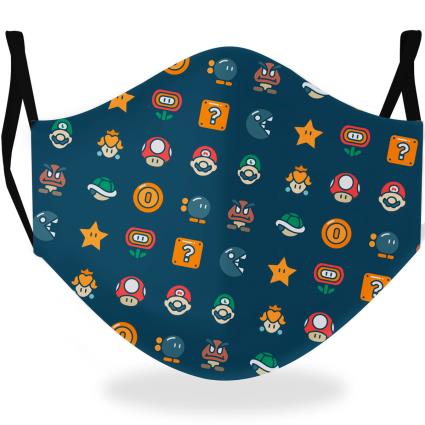 Máscara em Tecido do Mário Bros para criança