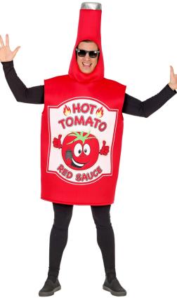 Fato de Ketchup Vermelho para adulto