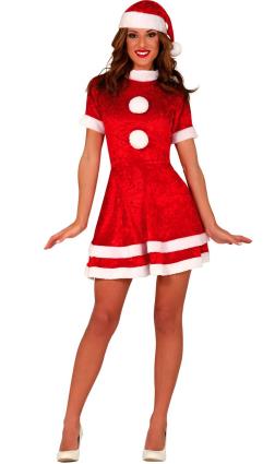 Fato de Mãe Natal em Veludo para senhora