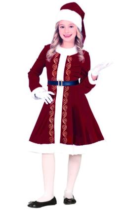 Fantasia de Papai Noel elegante para menina