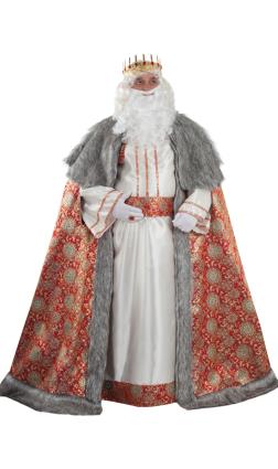 Fato de Rei Mago Melchior com Pelo para adulto