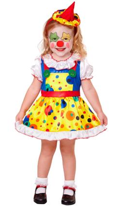 Fato de Palhaça com Topos para menina