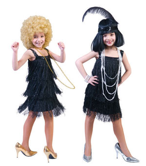 Fato de Charleston Preto para menina