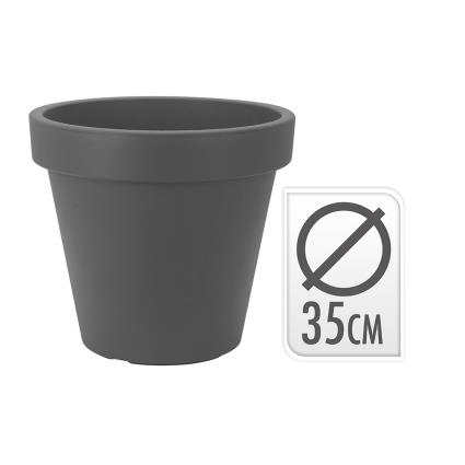 Vaso Injeção Antracita Ø 35cm