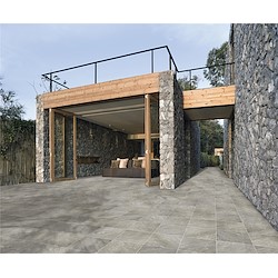 Degrau cerâmico PETRA CINZA 33X33X3CM