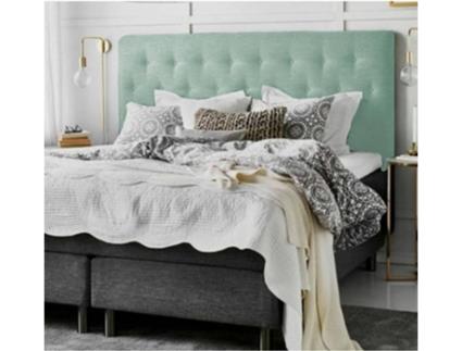 Cabeceira de Cama DECORQUALITY Paris (Verde - Tecido Antinódoas - 180 x 70 cm)
