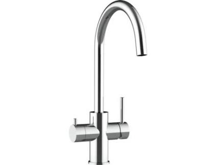 Torneira de cozinha VIZIO 5 Vias Tubo Giratória 360° Aço polido (Aço)