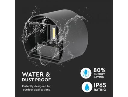Aplique de Parede Led 6W Preto