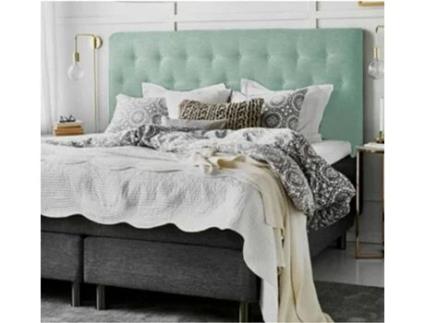 Cabeceira de Cama DECORQUALITY Paris (Verde - Tecido Antinódoas - 200 x 70 cm)