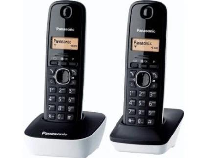 Telefone sem fio PANASONIC KX-TG1612 Preto, Branco