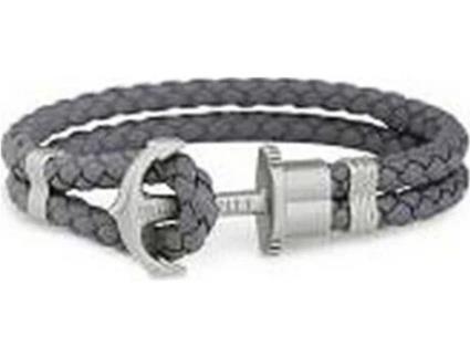 Pulseira PAUL HEWITT Âncora (Couro - Cinzento - 14-15 cm)