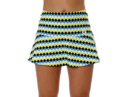 Saia para Mulher A40GRADOS SPORT & STYLE Geometric Canary Multicor para Ténis ou Padel (XL)