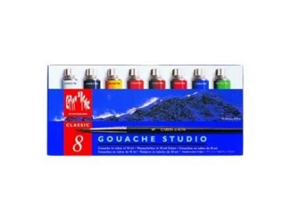 Carand´Ache Guache Studio Estojo Plástico 8 Cores Sortidas + Pincel (10Ml)