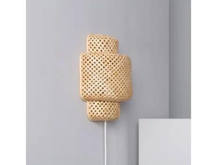 Aplique de Parede ILUZZIA Nagua (Bege - Bambú - 25x13x30 cm)