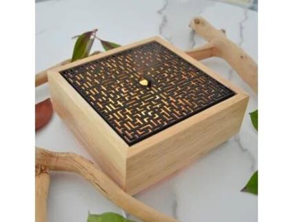 Difusor de Óleos Essenciais ZEN'ARÔME Kaori (Castanho - 14.5x14.5x6 cm)