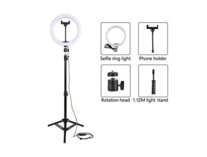 Ring Light com Tripé Dia^Metro 26 Cm Usb com Comando Tripe´ 2.10M