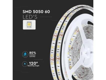 Fita Led 12V 10.8W/M 5050-60 Branco Quente Ip65 Valor para 5 Metros