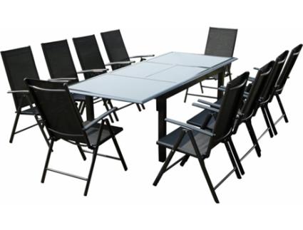 Conjunto de Jardim CONCEPT U Ravenne (Cinzento - Alumínio - 240x160x75 cm)