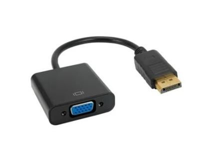 Akyga Ak-Ad-36 Adaptador de Cabo de Vídeo 0.15 M Vga D-Sub Displayport Preto