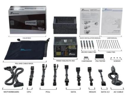 Seasonic Prime Fanless Px Fonte de Alimentação 450 W 20+4 Pin Atx Atx Preto