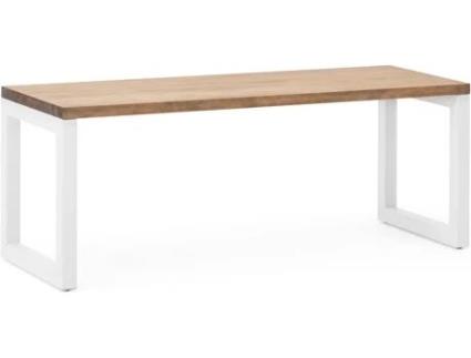 Banco BOX FURNITURE ICSB-4010048 30 BL-EV (Branco - Madeira, Aço - 100x40x48 cm)
