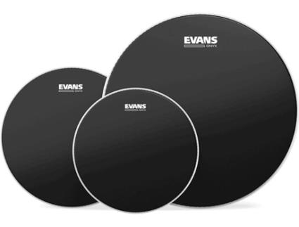 Conjunto de Peles para Bateria EVANS Set S Tompack Onyx Coated Rock