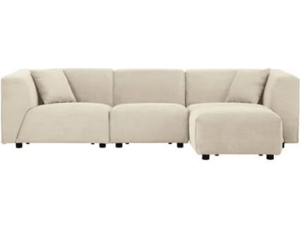 Sofá Chaise Longue CONCEPT U Monroe (Bege - Madeira - 267x87x70 cm)