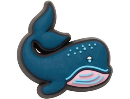 Acessório para Crocs Unisexo JIBBITZ Willy Whale Azul para Outdoor (Tamanho Único)