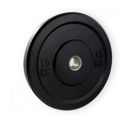 Disco olímpico Bumper fitnessdigital preto - 25kg