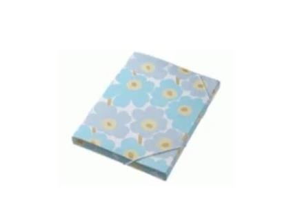 Pasta Arquivo Plástico Marimekko 315x260 mm 4 Argolas R 47 mm L53 mm Azul 1 Unidade