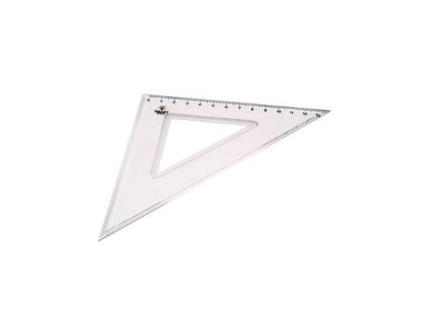 Esquadro Plástico Cristal Smart Office 45º - 14cm - 1un