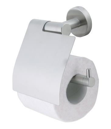 Porta-rolos com tampa BOSTON ESCOVADO
