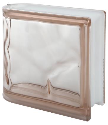 Bloco de vidro terminal linear PEGASUS ONDULADO ROSA