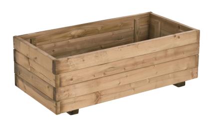 Floreira de madeira RETANGULAR 80X40X28CM